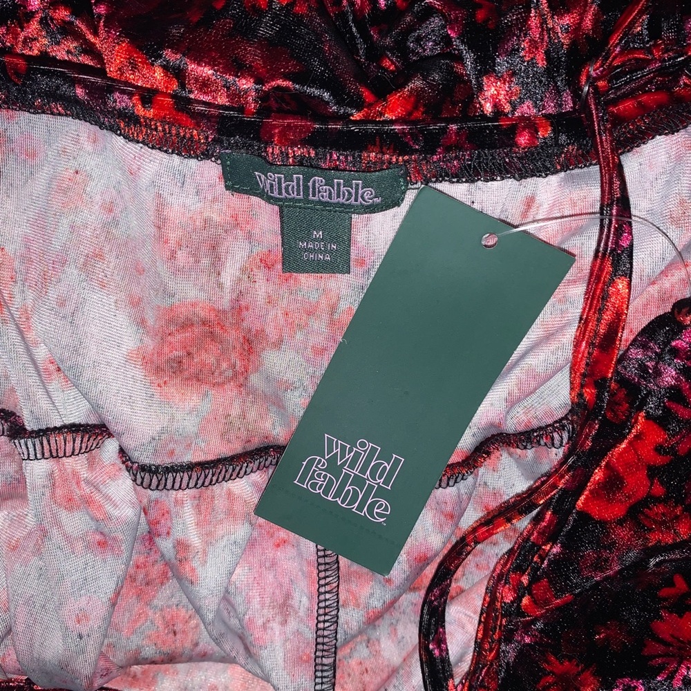 NWT velvet rose print sundress